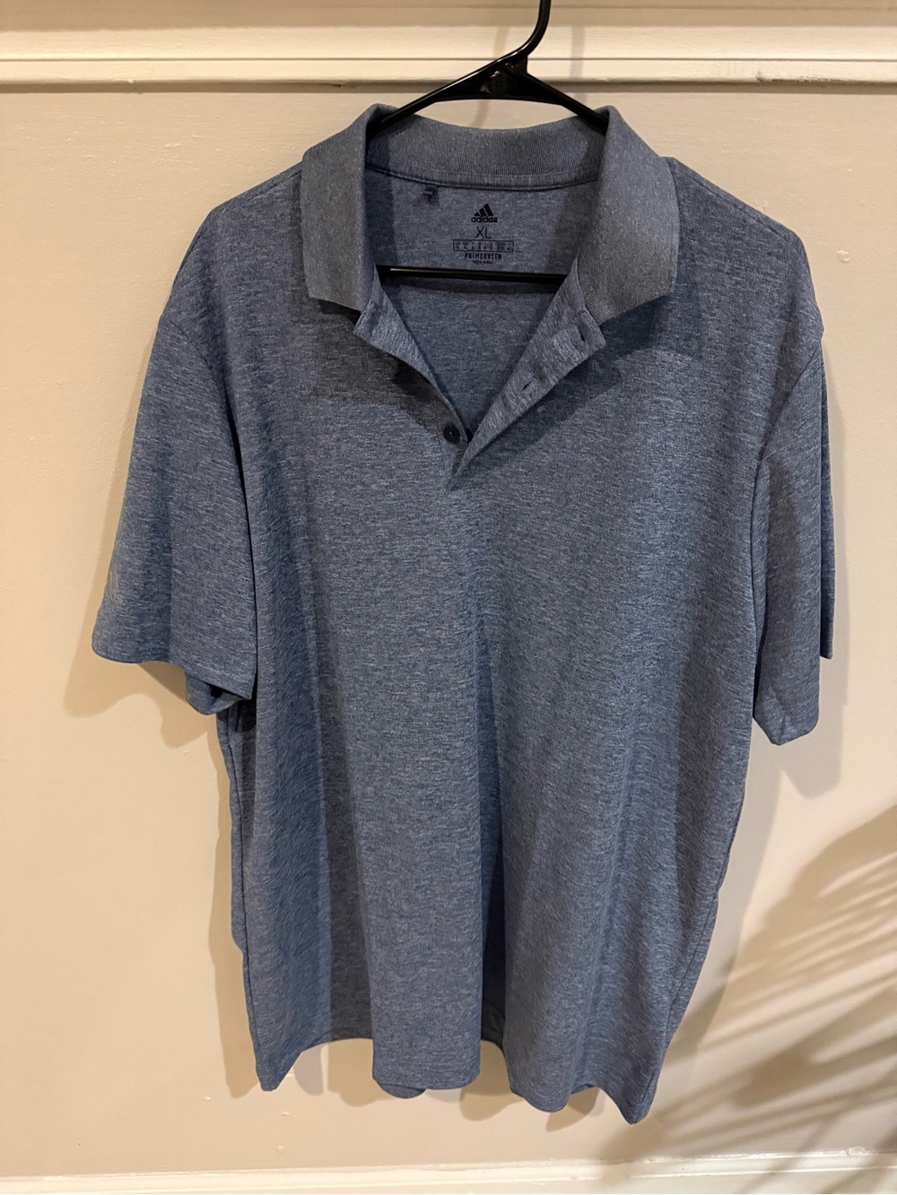 adidas Men’s Heather Slate Blue Polo